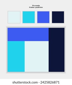 Trendy vector color palette objects used as color inspiration when designing