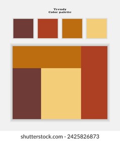 Trendy vector color palette objects used as color inspiration when designing