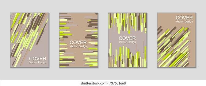 Trendy vector cover page layout. Vector minimalist brochure geometric templates, modern rounded shapes tech pattern composition, dynamic background. Creative trendy colors tech cover backgrounds. 