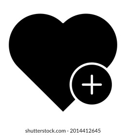 Trendy vector design of add heart