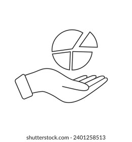 Trendy vector design of analytical care line icon 