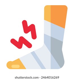 Trendy vector design of ankle plaster