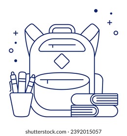      Trendy vector design of backpack 

