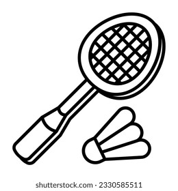Trendy vector design of badminton 