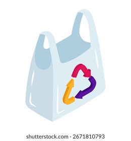 Trendy vector design of bag recycling