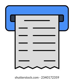 Trendy vector design of bank slip