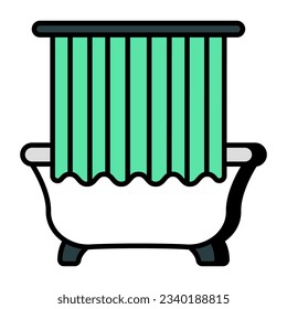Trendy vector design of bathtub