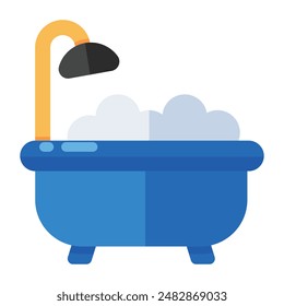 Trendy vector design of bathtub