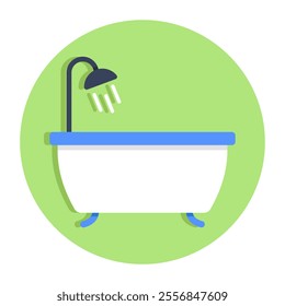 Trendy vector design of bathtub