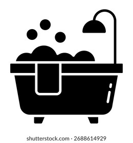 Trendy vector design of bathtub