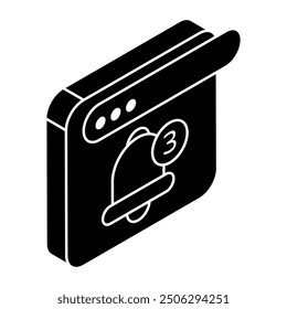       Un diseño de Vector de moda de icono de campana