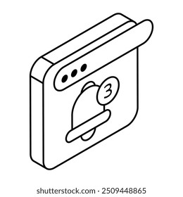       A trendy vector design of bell icon