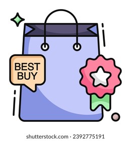 Trendy vector design of best buy product 