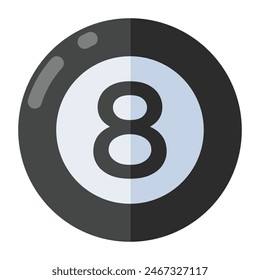 A trendy vector design of billiard ball