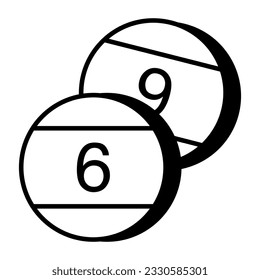 Un moderno diseño vectorial de bolas de billar