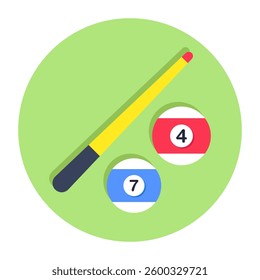 A trendy vector design of billiard game