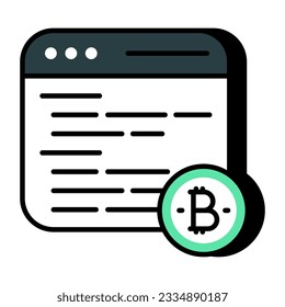 Trendy vector design of bitcoin website