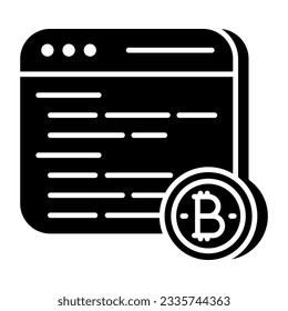 Trendy vector design of bitcoin website