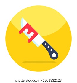 Trendy vector design of bloody knife 