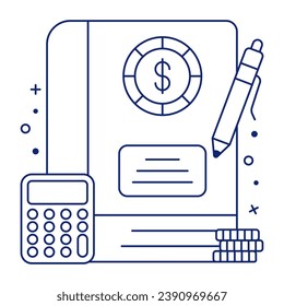 Diseño vectorial moderno de contabilidad presupuestaria 

