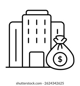 Trendy vector design of building payment