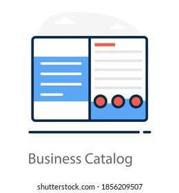 Trendy vector design of business catalogue icon