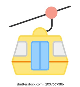 Un moderno diseño vectorial del teleférico