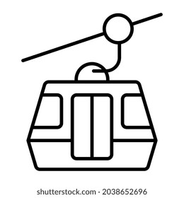 Un moderno diseño vectorial del teleférico
