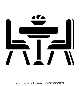 Trendy vector design of cafe table
