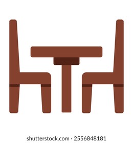 Trendy vector design of cafe table