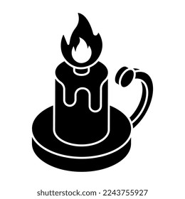 Trendy vector design of candle 