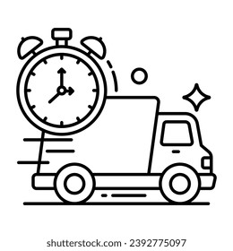 Diseño vectorial moderno de la furgoneta de carga