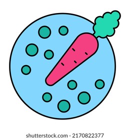 Trendy vector design of carrot