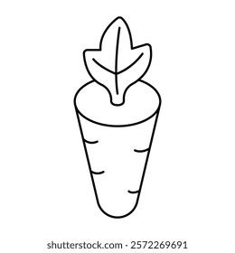 Trendy vector design of carrot