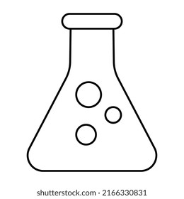 Trendy vector design of chemical flask
