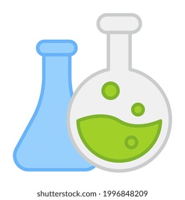 Trendy vector design of chemical flasks