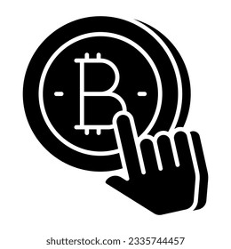 Diseño vectorial de moda de bitcoin de clic 