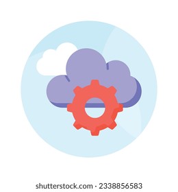Trendy vector design of cloud network management in editable style