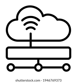 Trendy vector design of cloud wifi