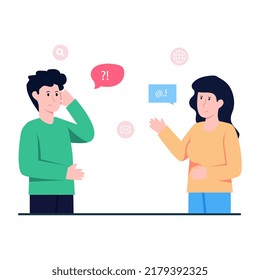 Diseño vectorial de moda de chat confuso
