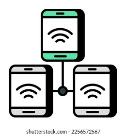 Diseño vectorial de moda del teléfono conectado 