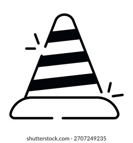 Diseño de Vector de moda del cono de construcción 
