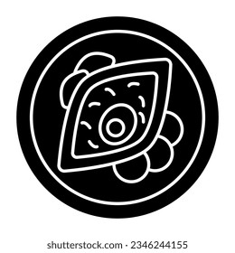 Trendy vector design of cooked dish