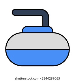 Trendy vector design of curling rock
