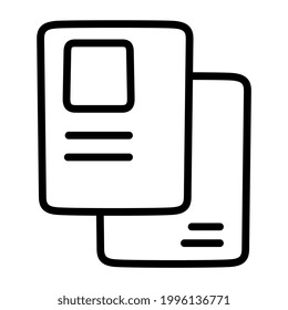 A trendy vector design of curriculum vitae, resume icon