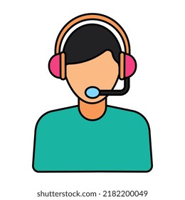 A trendy vector design of customer service