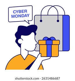Trendy Vektor Design von cyber monday
