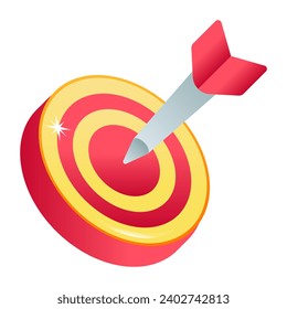 Eine trendige Vektorgrafik-Gestaltung von Dartboard 