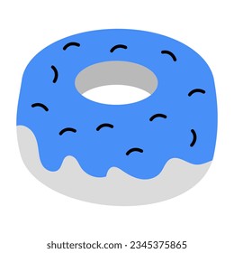 Trendy vector design of donut
