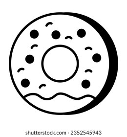 Trendy vector design of donut